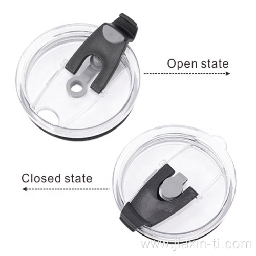 Titanium Beer Mug Plastic Lids With Slider